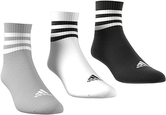 adidas 3-Stripes Cushioned Sportswear Mid-Cut 3-Pairs Unisex Socks