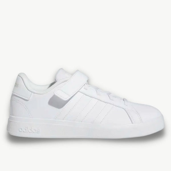 adidas Grand Court Elastic Lace and Top Strap Kids Sneakers