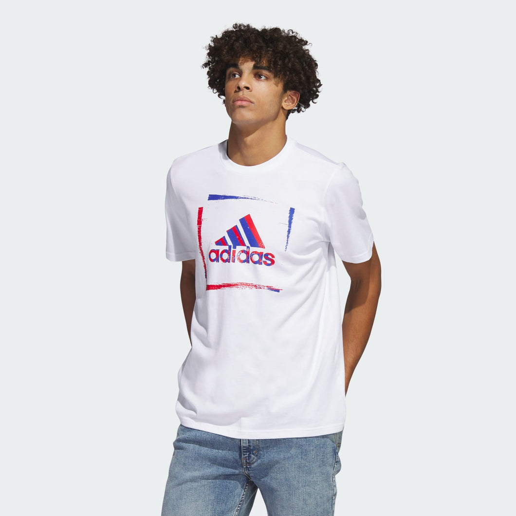 adidas Two-Tone Stencil Short Sleeve Graphic Men's Tee