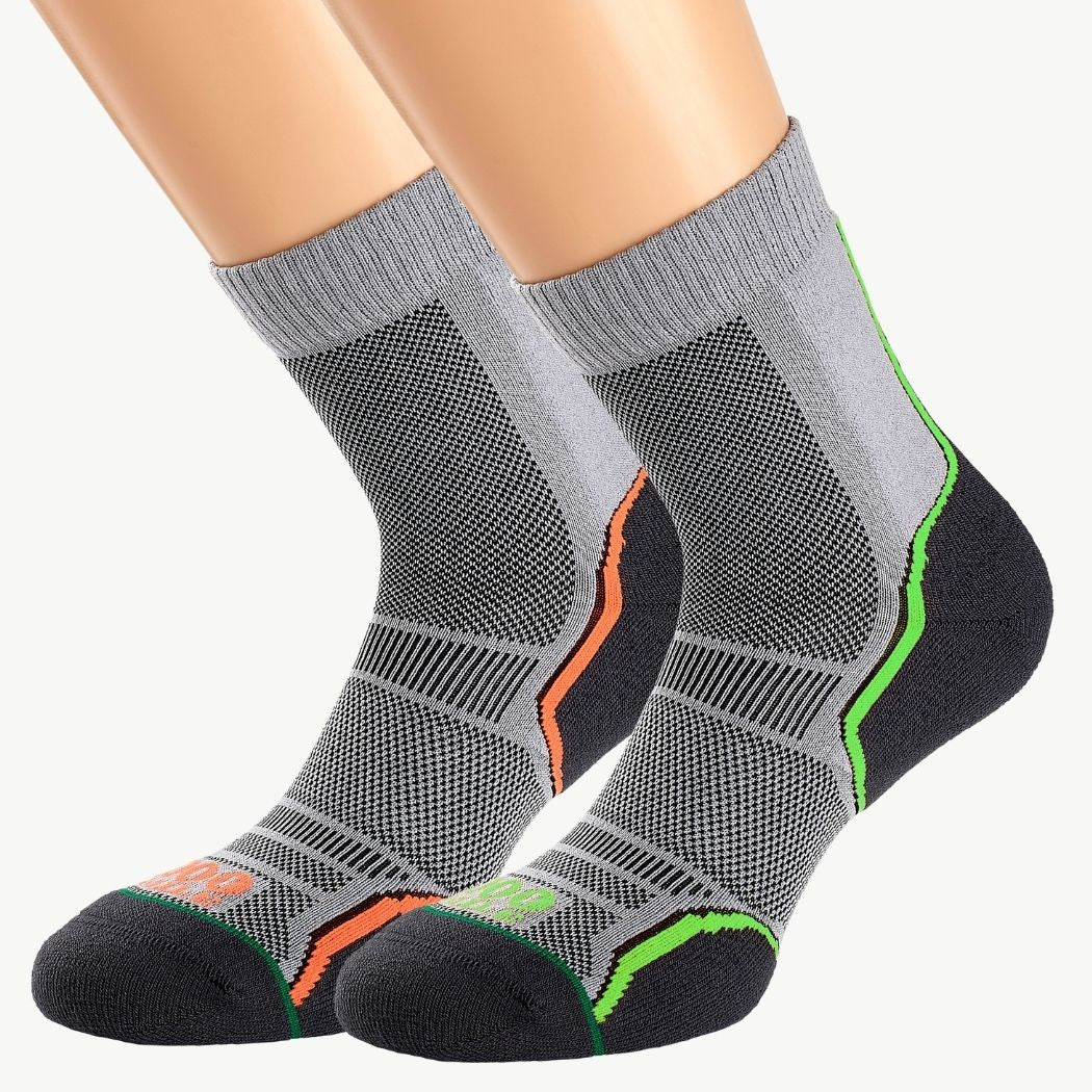1000 Mile Trail Single Layer Twin Pack Unisex Socks
