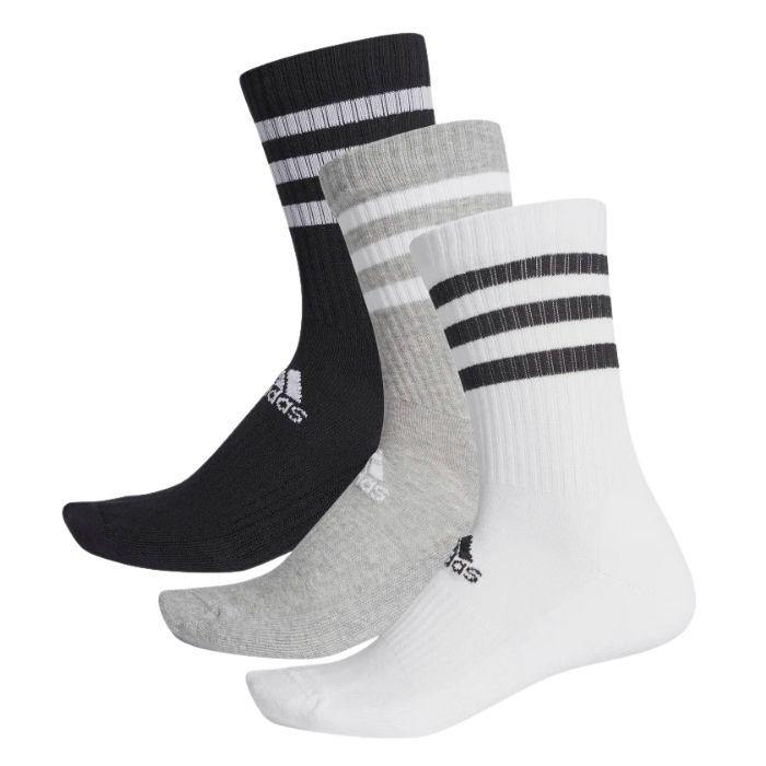 Adidas 3-Stripes Cushioned Crew 3PK Socks - orlandosportsuae
